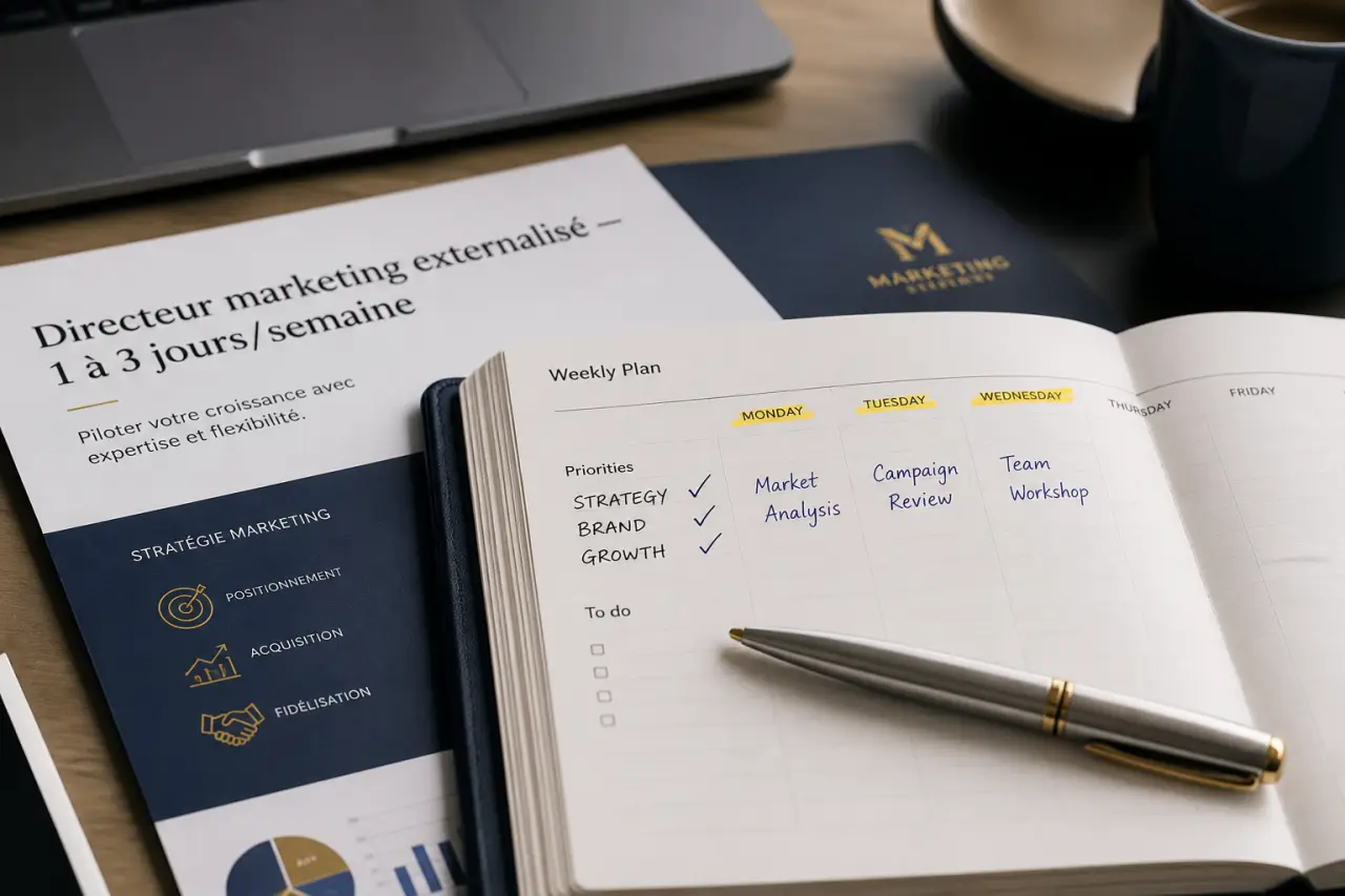 Directeur marketing externalisé : 1 à 3 jours par semaine pour structurer sans recruter