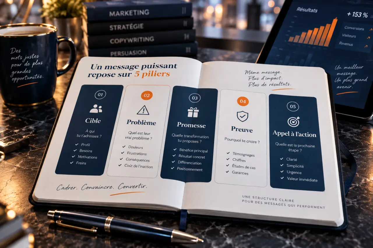 La copy strategy cadre le message publicitaire avec 5 piliers précis
