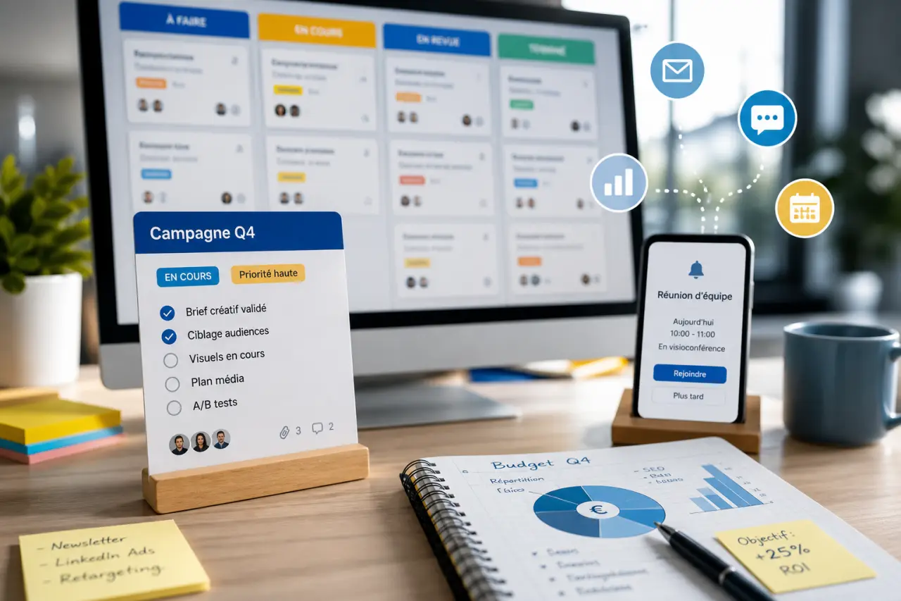 Quel logiciel de gestion de projet pour une équipe marketing distante ? Kanban, intégrations et budget