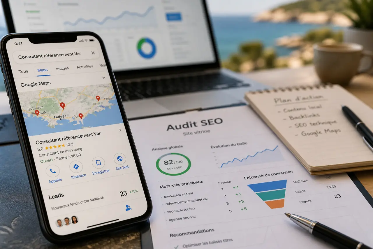 Consultant référencement Var : Google Maps, audit et leads plutôt que simples clics