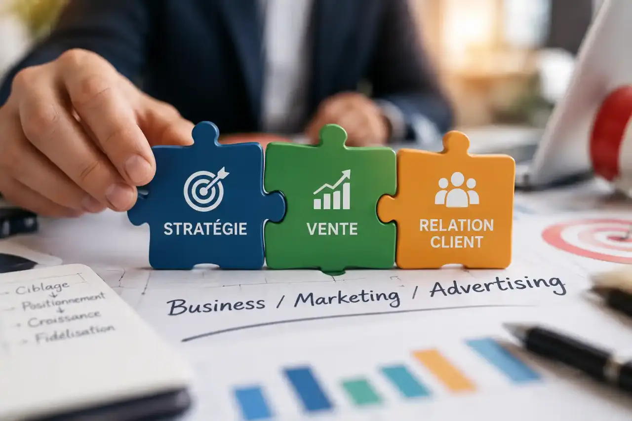 Le commercial marketing relie stratégie, vente et relation client