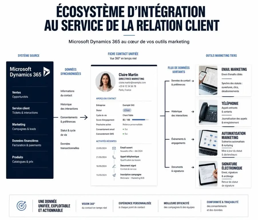 Schéma d'intégration meilleur logiciel marketing digital intégration microsoft dynamics